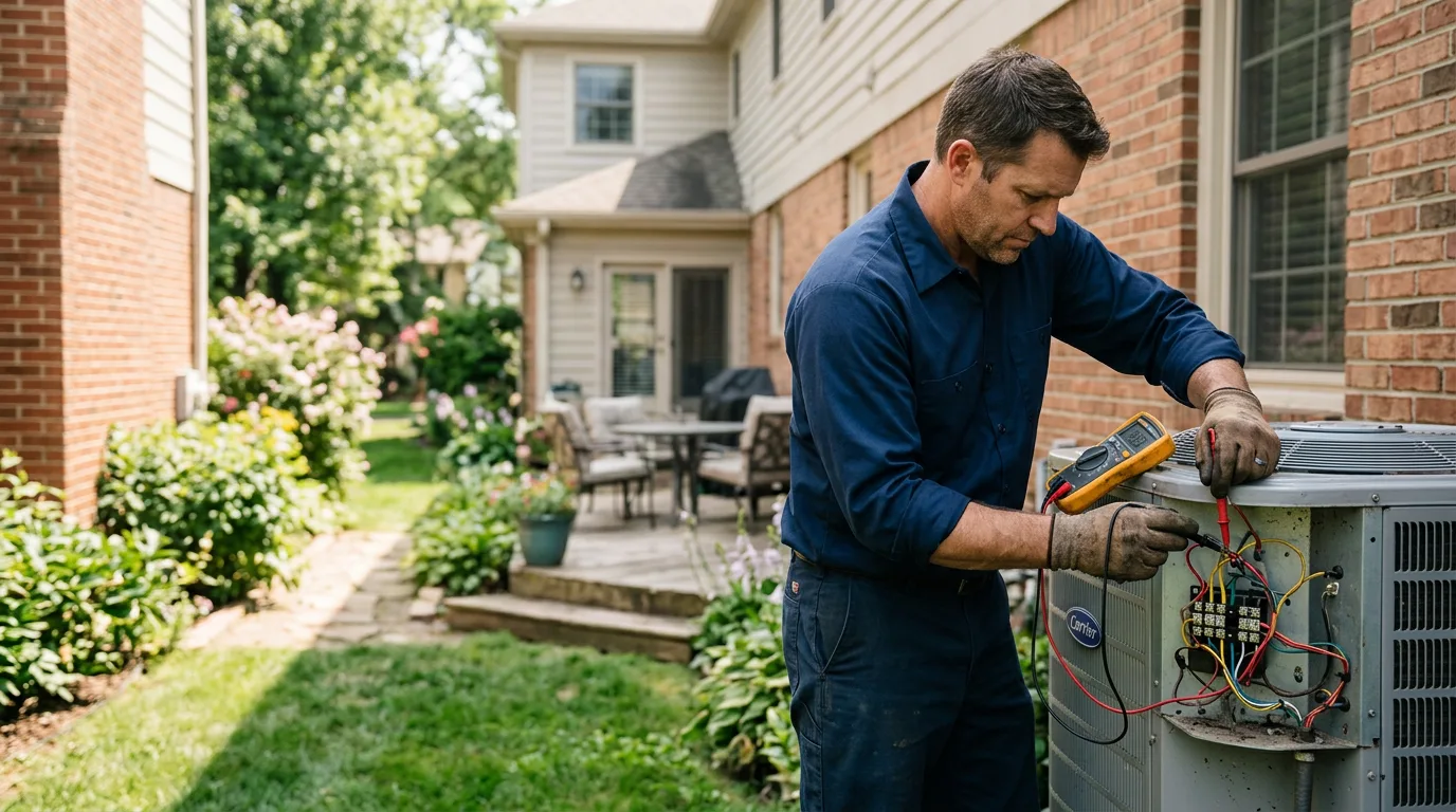 HVAC technician working near Ovid, CO
